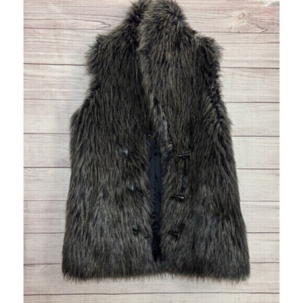 Candela Indigo Faux Fur Mahala Vest Size Medium SIZE LARGE